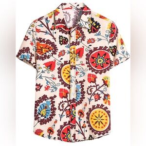 Lavnis Summer Button Down Shirt (Size: Small)